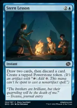 4x Stern Lesson MTG The Brothers' War NM Magic Regular - Image 1