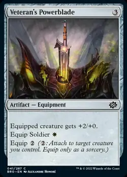 4x Veteran's Powerblade MTG The Brothers' War NM Magic Regular - Image 1