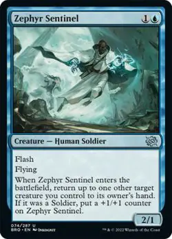 4x Zephyr Sentinel MTG The Brothers' War NM Magic Regular - Image 1