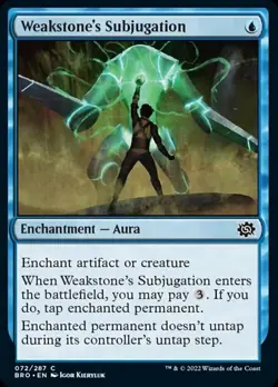 4x Weakstone's Subjugation MTG The Brothers' War NM Magic Regular - Image 1