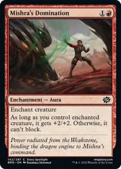 4x Mishra's Domination - Foil MTG The Brothers' War NM Magic Foil - Image 1