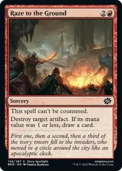 4x Raze to the Ground MTG The Brothers' War NM Magic Regular - Image 1