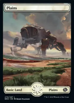 4x Plains (279/287) - FOIL - FULL ART MECH MTG The Brothers' War NM Magic Foil - Image 1