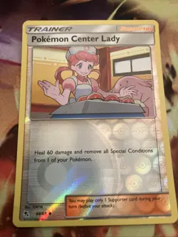 Pokemon Hidden Fates #64/68 Pokemon Center Lady Reverse Holo Uncommon - Image 1