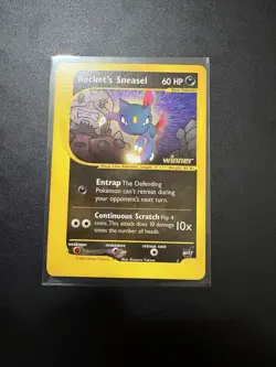 POKEMON PROMO CARD - BEST OF GAME - #5 ROCKET'S SNEASEL - WINNER (2003) RARE NM - Image 1
