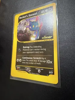 POKEMON PROMO CARD - BEST OF GAME - #5 ROCKET'S SNEASEL - WINNER (2003) RARE NM - Image 3