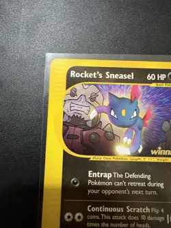 POKEMON PROMO CARD - BEST OF GAME - #5 ROCKET'S SNEASEL - WINNER (2003) RARE NM - Image 4