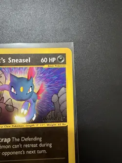 POKEMON PROMO CARD - BEST OF GAME - #5 ROCKET'S SNEASEL - WINNER (2003) RARE NM - Image 5