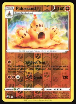 Palossand 100/195 Pokemon SWSH12: Silver Tempest Reverse Holo Uncommon NM - Image 1