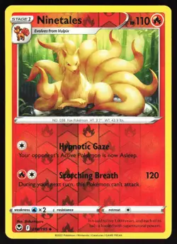 Ninetales 018/195 Pokemon SWSH12: Silver Tempest Reverse Holo Uncommon NM - Image 1