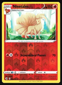 Ninetales (30) 030/264 Pokemon SWSH08: Fusion Strike Reverse Holo Uncommon VLP - Image 1