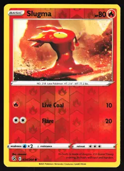 Slugma 034/264 Pokemon SWSH08: Fusion Strike Reverse Holo Common NM - Image 1