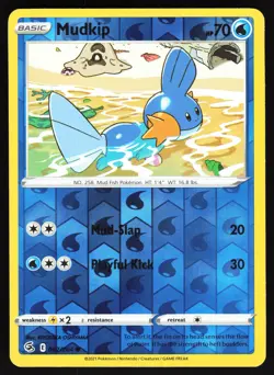 Mudkip 062/264 Pokemon SWSH08: Fusion Strike Reverse Holo Common NM - Image 1