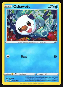 Oshawott - Cosmo Holo SWSH222 Pokemon SWSH: Sword & Shield Promo Cards Promo VLP - Image 1