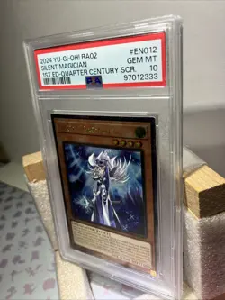 2024 Yugioh Psa 10 Silent Magician Quarter Century Secret Rare Ra02-En012 - Image 2