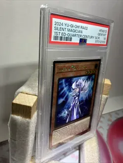 2024 Yugioh Psa 10 Silent Magician Quarter Century Secret Rare Ra02-En012 - Image 3