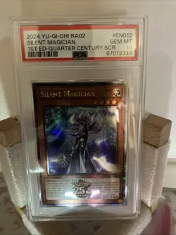 2024 Yugioh Psa 10 Silent Magician Quarter Century Secret Rare Ra02-En012 - Image 5
