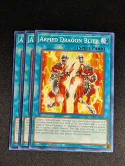 Yugioh - 3x Armed Dragon Blitz MP22-EN030 1st Edition Common NM - Image 1