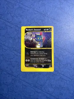VINTAGE POKEMON PROMO CARD - BEST OF GAME - #5 ROCKET'S SNEASEL (2003) RARE NM - Image 1