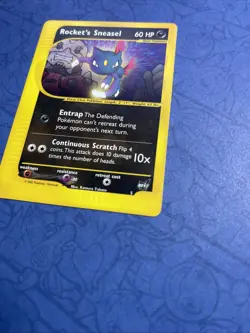VINTAGE POKEMON PROMO CARD - BEST OF GAME - #5 ROCKET'S SNEASEL (2003) RARE NM - Image 2