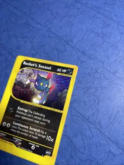 VINTAGE POKEMON PROMO CARD - BEST OF GAME - #5 ROCKET'S SNEASEL (2003) RARE NM - Image 5