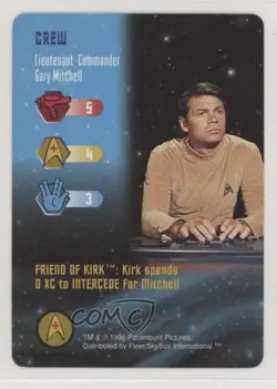 1996 Star Trek - The Card Game Crew Lieutenant Commander Gary Mitchell - Image 1