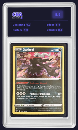 Darkness Ablaze Holo Darkrai 105/189 Pokemon TCG Card - CGA 8.5 Digital Grade - Image 1