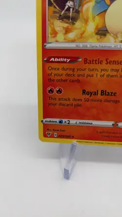 2020 Sword & Shield - Vivid Voltage Charizard #25 Non Holo Rare Pokemon Card - Image 4