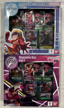 Bandai One Piece Trading Card Game: Illustration Box Volume 3 + 4 BUNDLE SEALED! - Image 1