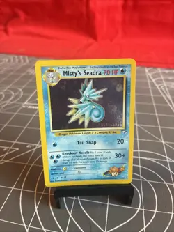 Vintage 2000 Pokemon Misty’s Seadra Prerelease 9/133 Holo Card - Image 1