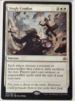 Single Combat - War of the Spark - Magic the Gathering MTG Nice! - Image 1