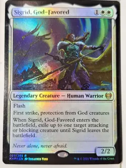 Sigrid, God-Favored - FOIL - Kaldheim - Magic the Gathering MTG Nice! - Image 1