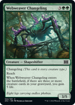 1x Webweaver Changeling - Foil MTG Double Masters 2022 NM Magic Foil - Image 1
