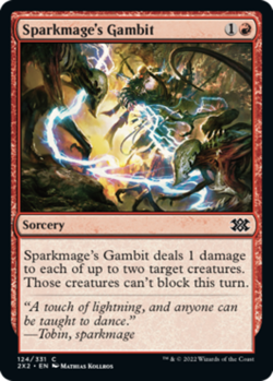 1x Sparkmage's Gambit - Foil MTG Double Masters 2022 NM Magic Foil - Image 1
