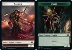 1x Soldier (007) // Spider (018) Token MTG Double Masters 2022 NM Magic Regular - Image 1