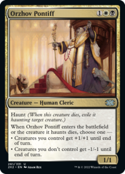 1x Orzhov Pontiff MTG Double Masters 2022 NM Magic Regular - Image 1