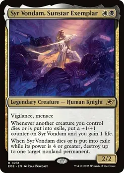 Syr Vondam, Sunstar Exemplar Light Play, English Magic the Gathering MTG Edge of - Image 1