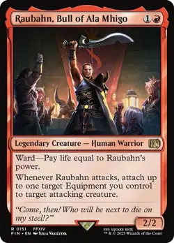 Raubahn, Bull of Ala Mhigo Light Play, English Magic the Gathering MTG Final Fan - Image 1