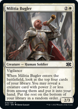 1x Militia Bugler - Foil MTG Double Masters 2022 NM Magic Foil - Image 1