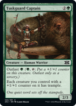 1x Tuskguard Captain - Foil MTG Double Masters 2022 NM Magic Foil - Image 1