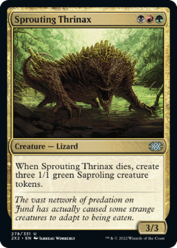 1x Sprouting Thrinax MTG Double Masters 2022 NM Magic Regular - Image 1