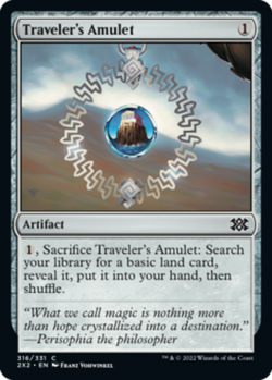1x Traveler's Amulet - Foil MTG Double Masters 2022 NM Magic Foil - Image 1