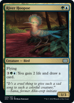 1x River Hoopoe - Foil MTG Double Masters 2022 NM Magic Foil - Image 1