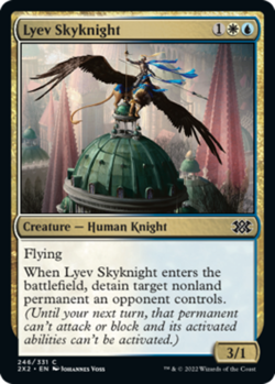 1x Lyev Skyknight - Foil MTG Double Masters 2022 NM Magic Foil - Image 1