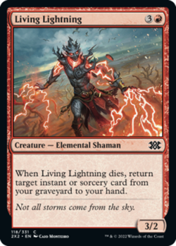 1x Living Lightning - Foil MTG Double Masters 2022 NM Magic Foil - Image 1