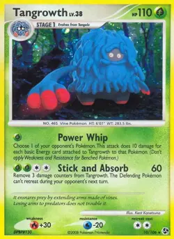 Tangrowth 10/106 Great Encounters Holo 2008 Pokemon TCG - LP - Image 1