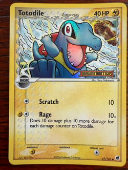 Totodile Delta Species 67/101 Dragon Frontiers Holo Rare Stamped Pokemon Card - Image 2