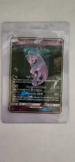 Pokemon TCG Mewtwo GX (Secret Shining) 78/73 Shining Legends Holo Mewtube LP/NM - Image 3