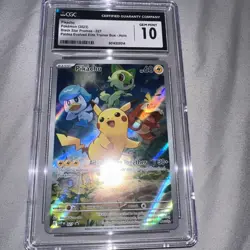 Pikachu SVP 027 CGC 10 Black Star Promo Pokemon TCG S & V Paldea Evolved ETB - Image 1