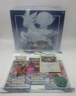 Pokemon TCG Card Game Chilling Reign Lot Elite Trainer Box ETB + 3-pack Blister - Image 1
